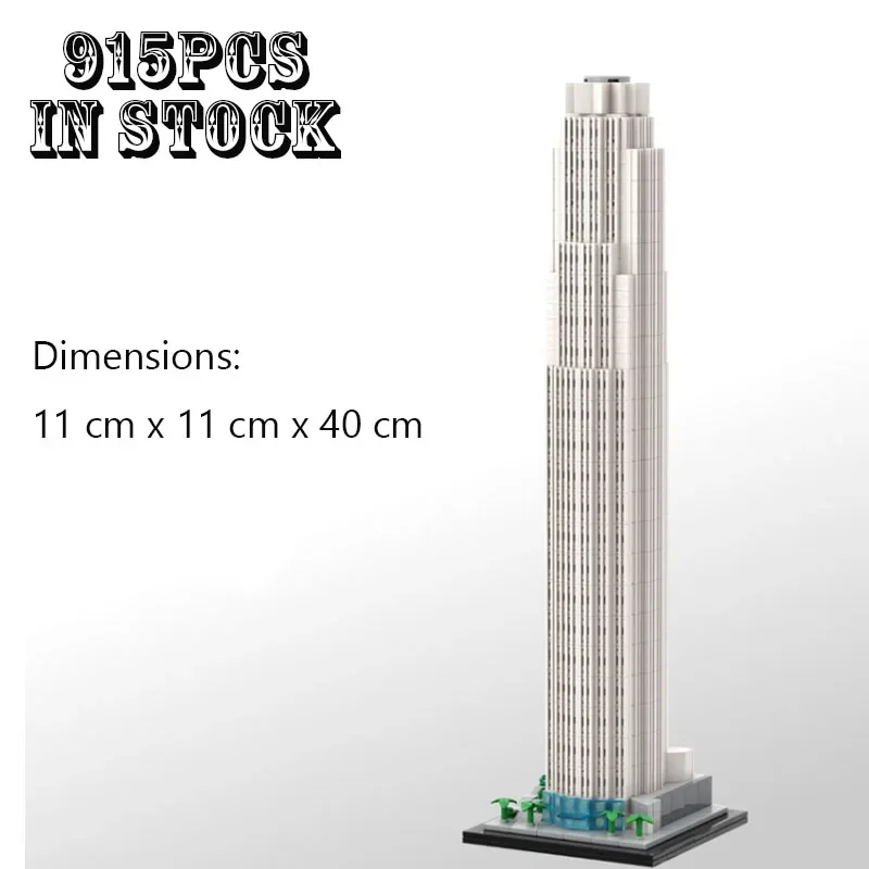 

MOC-190102 Строительный блок Соединенные Штаты Банк Строительство масштаба 1:800 завтрак креативная сборка игрушка на день рождения, Рождество, подарки для мальчика