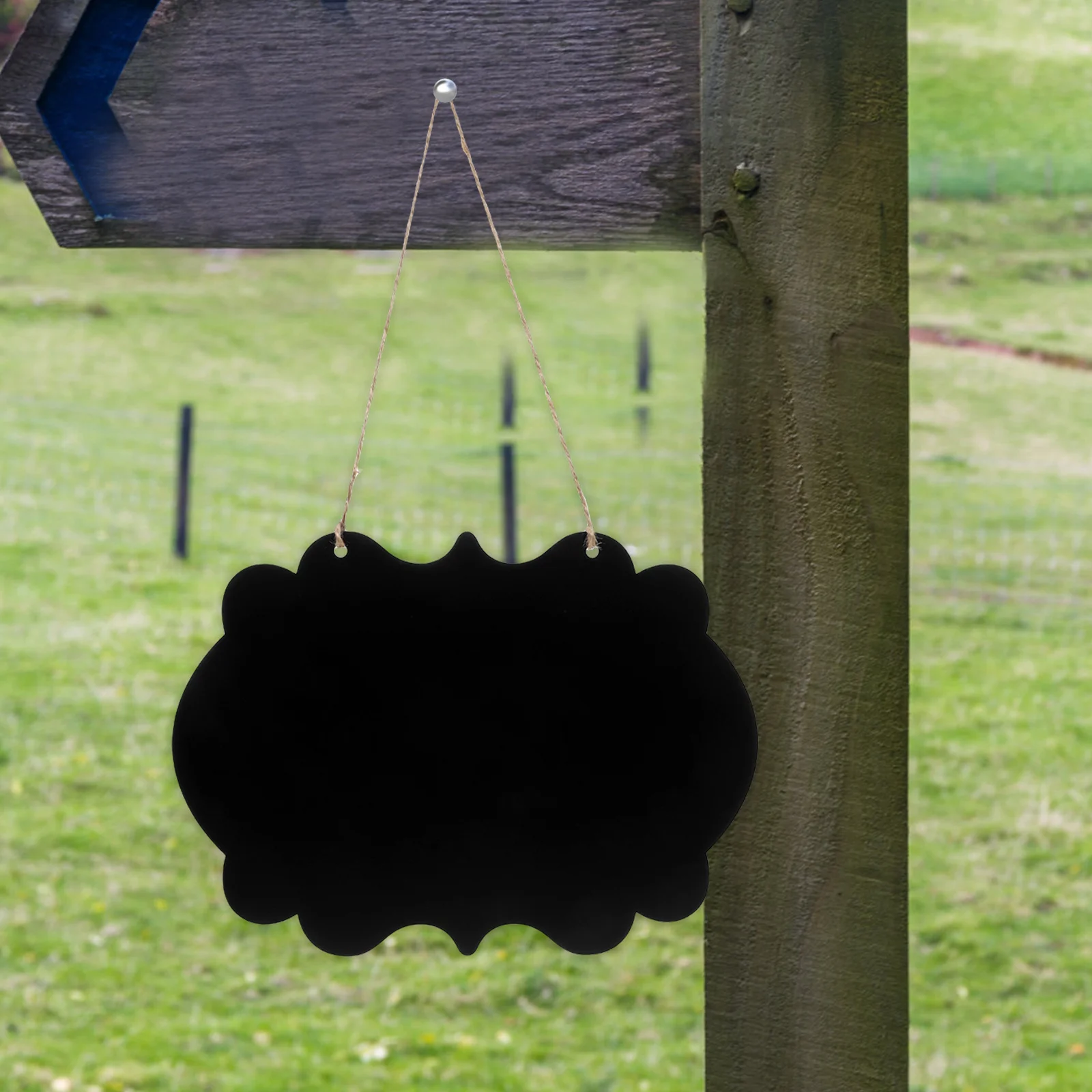 

1pcs Double-Sided Wooden Chalkboard Sign Hanging Message Board For Home Restaurant Office Decor Small Wall Chalkboard Plaque