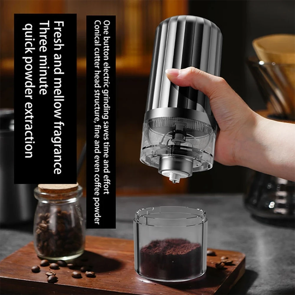 

Portable Electric Coffee Bean Grinder with Adjustable Thickness, USB Charging, Mini Coffee Grinder for Home Use