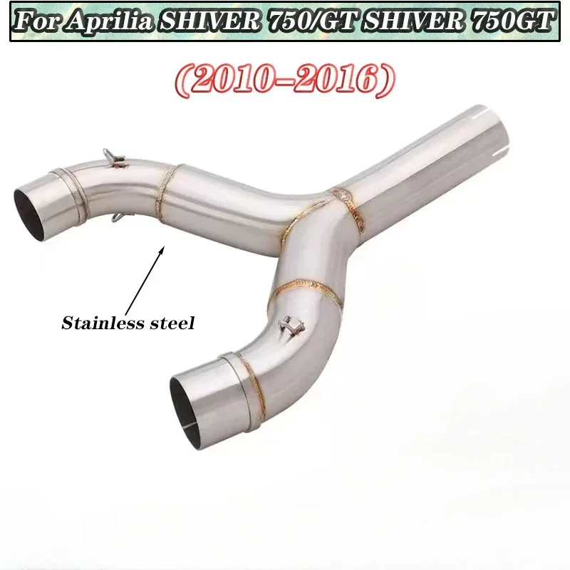 For Aprilia SHIVER 750 2010 to 2016 SHIVER 750 exhaust / GT SHIVER 750GT Escape Slip-on Motorcycle Muffler Middle Link Pipe