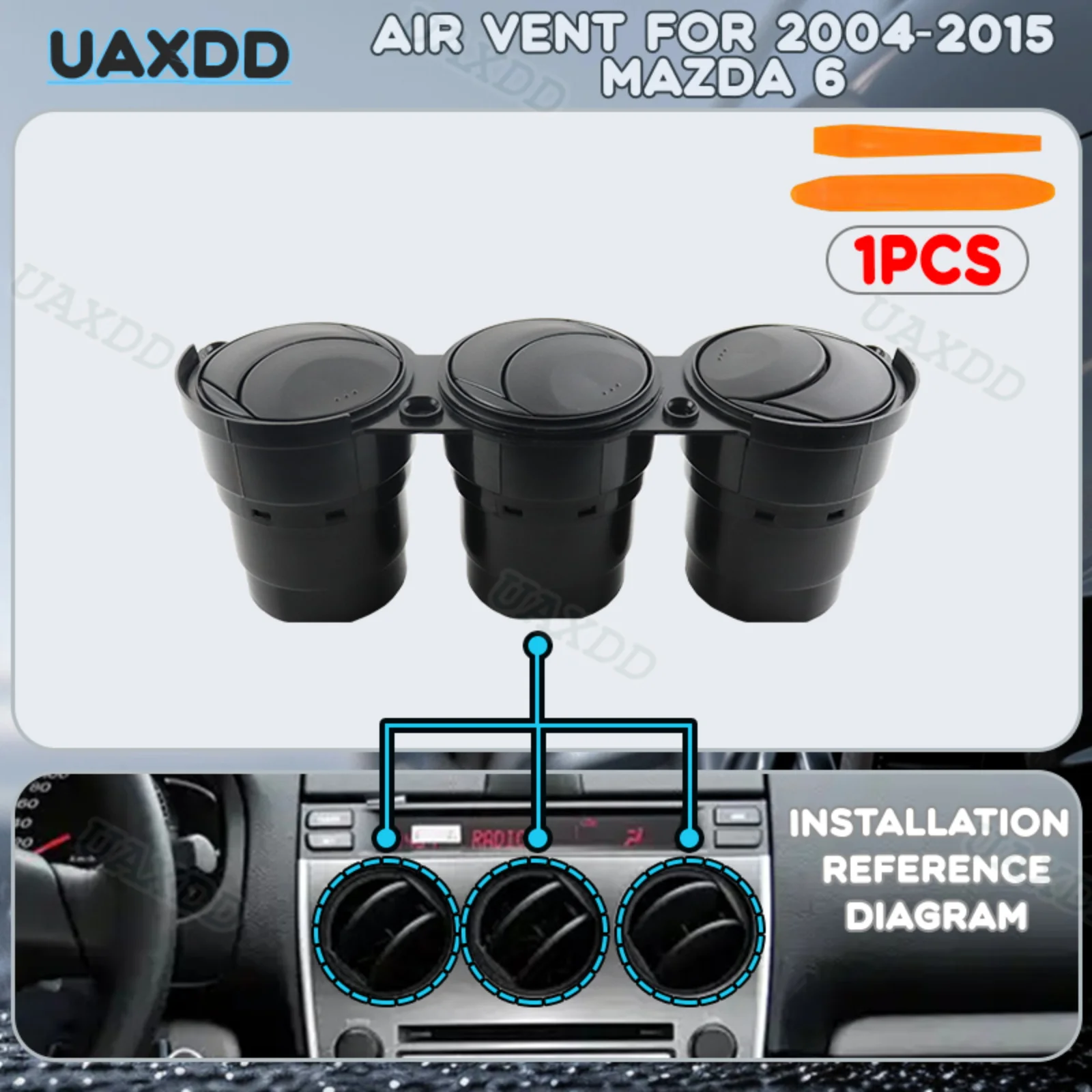 AC Air Conditioning Assembly 2 Din Car HVAC Kit For 2004-2015 Mazda 6 Automotive Grille Ventilation Equipment Vent Outlet Nozzle