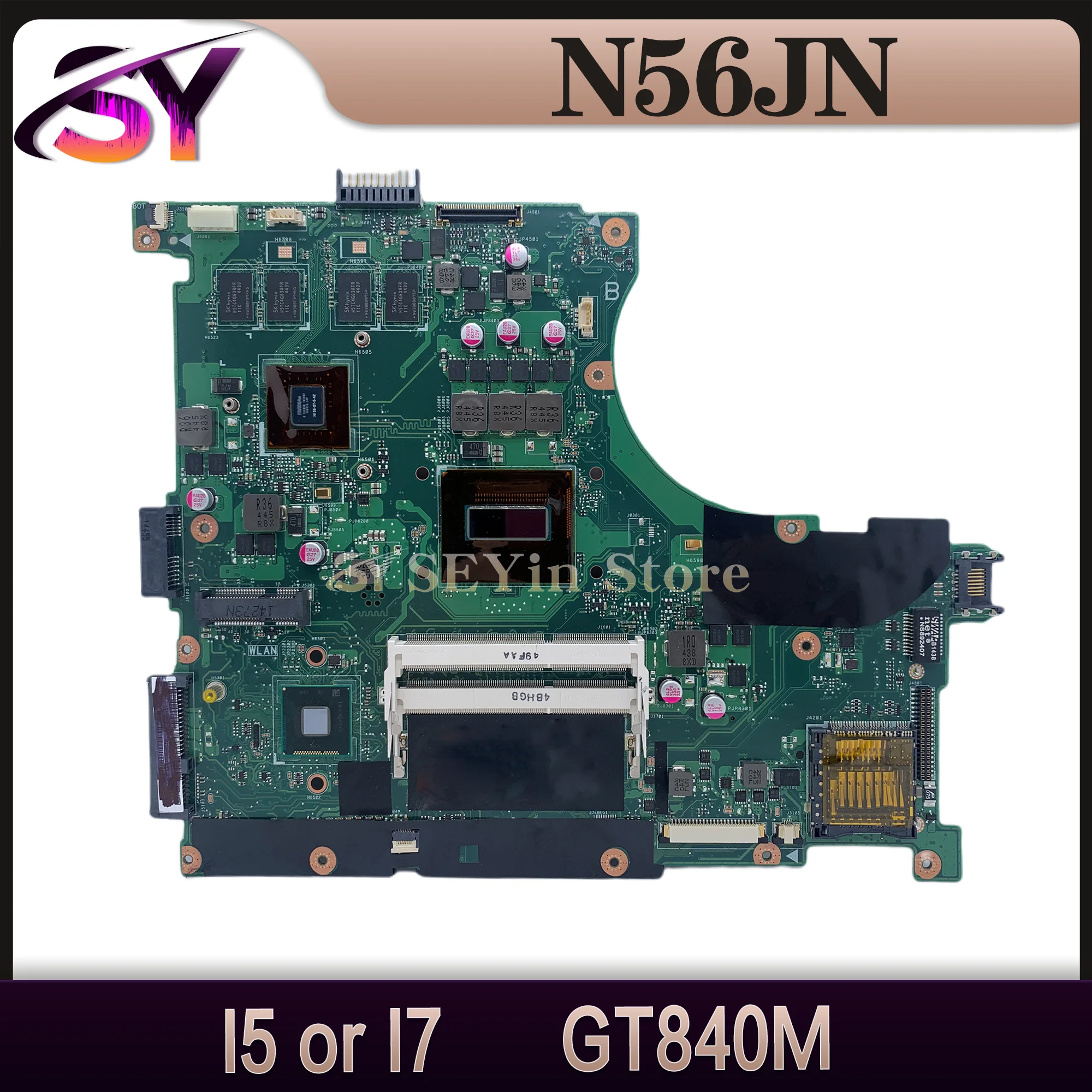 Mainboard For ASUS ROG G56JK G56JR N56JK N56JR N56JN Laptop Motherboard I5 I7 4th Gen GTX760M GT840M GTX850M DDR3L