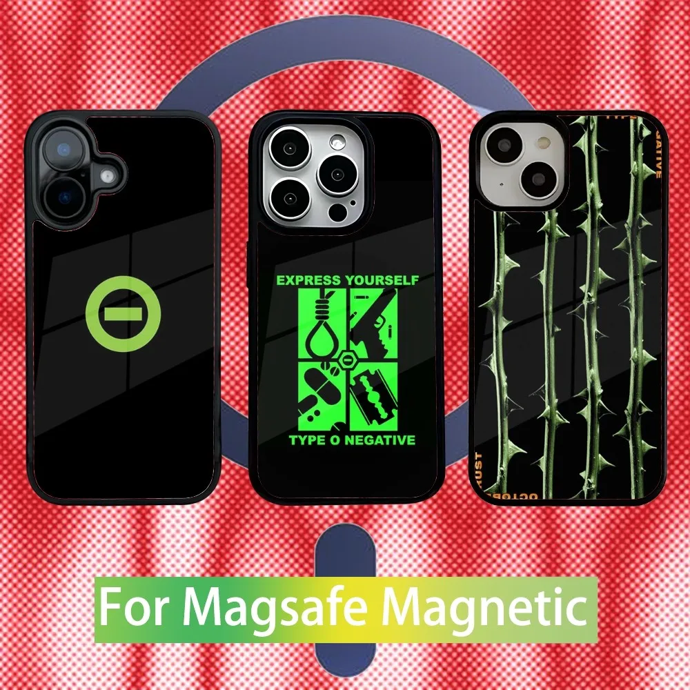 

Type O Negative Rock Band Phone Case For iPhone 16,15,14,13,12,11,Pro,Max,Plus,Mini New Magsafe Magnetic Wireless Charging