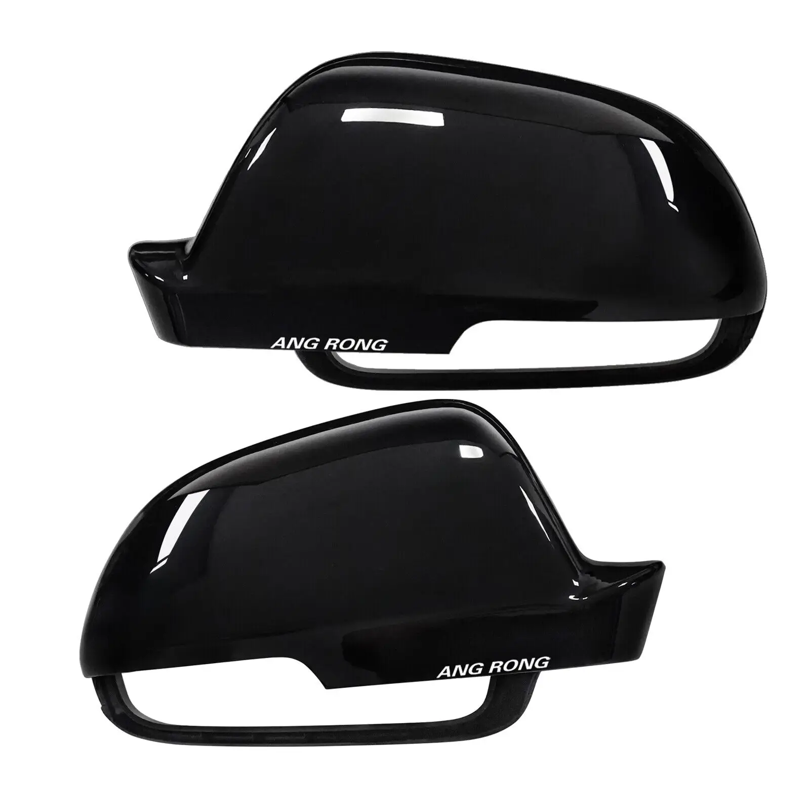 L + R لمعان أسود الجانب مرآة الرؤية الخلفية قبعات غطاء لسكودا اوكتافيا 2 1Z 2009-13 رائع MK2 II 3T الباب الجناح مرآة #4