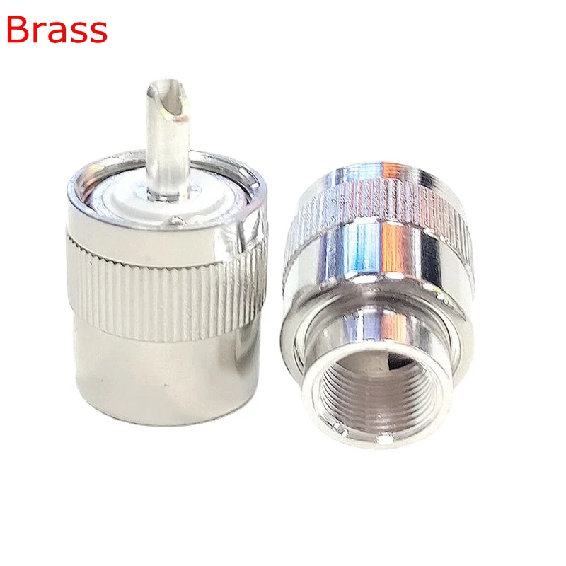 1-10Pcs PL259 UHF Male Plug Connector SL16 UHF PL-259 Male Plug Solder for RG8 RG213 LMR400 7D-FB Cable Coaxial Brass Copper