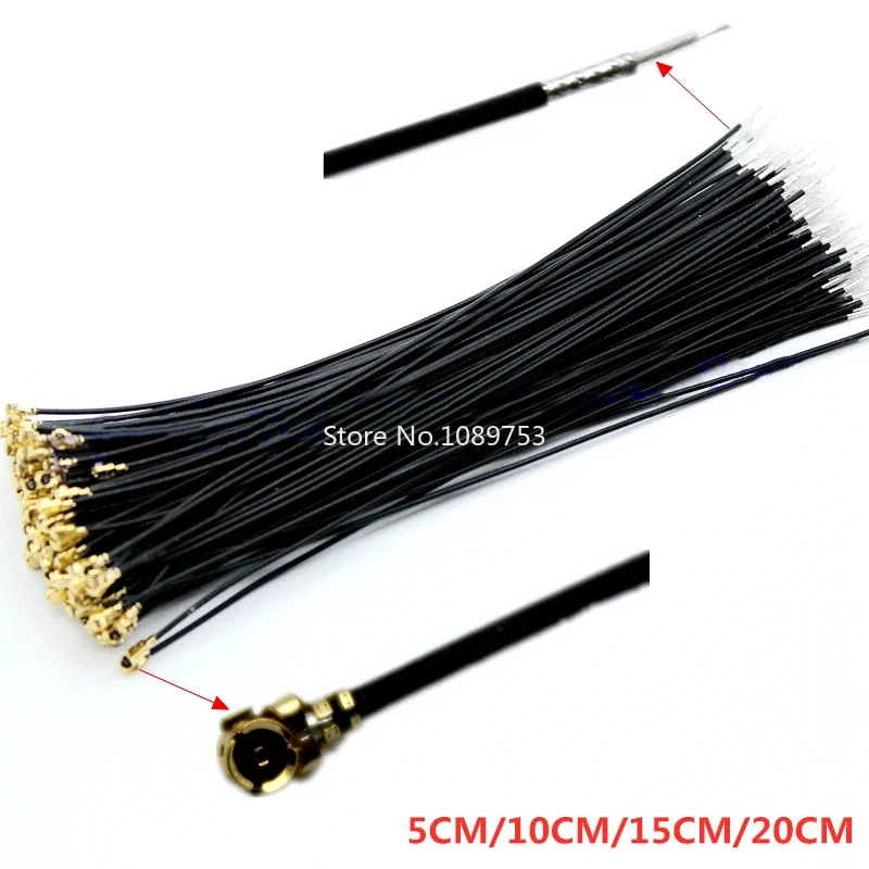 5Pcs UFL Jack RF Cable 1.13mm Single-head Jumper Wire Solder Adapter Connector 10cm 15cm 20cm 30cm Length