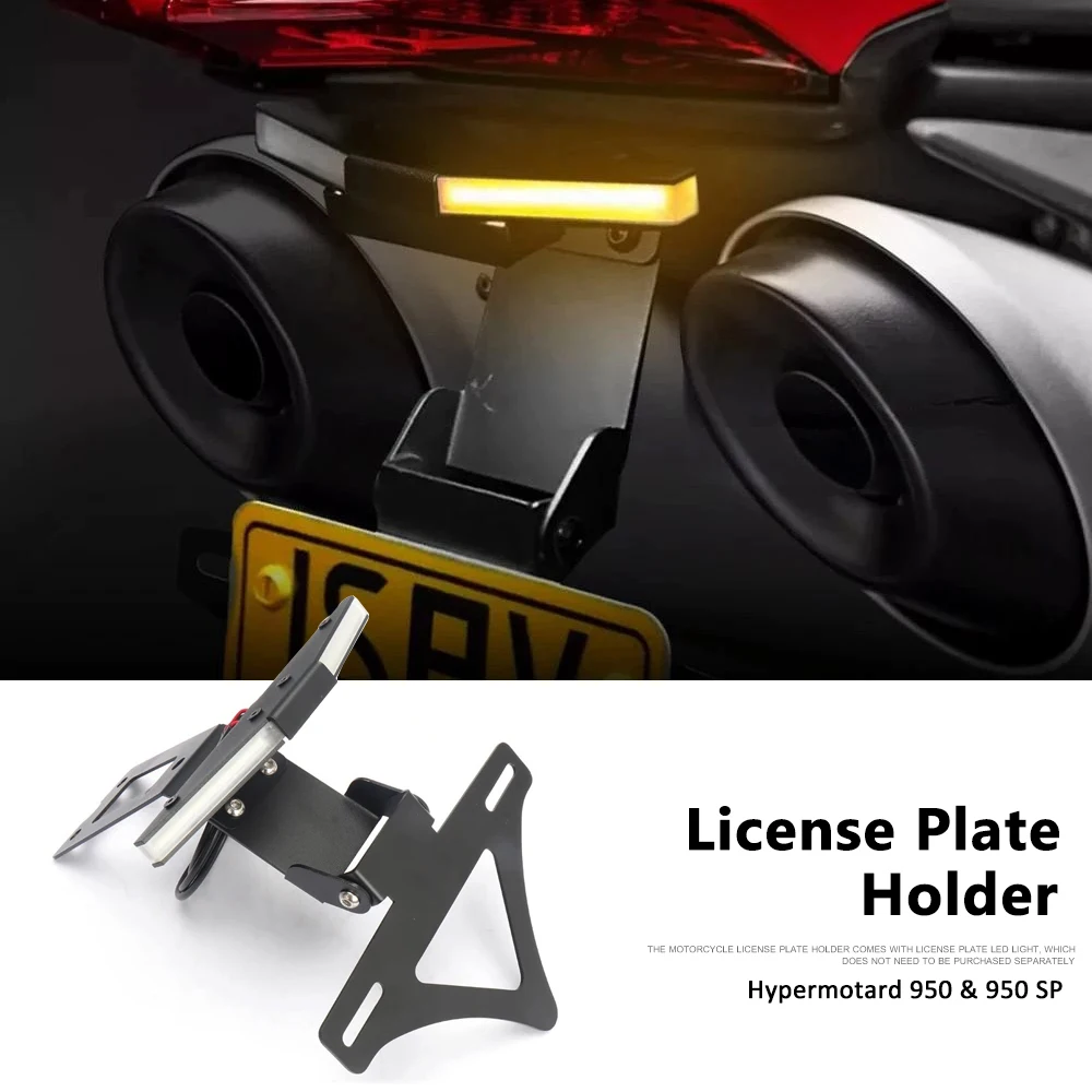 

Motorcycle License Plate Holder For Ducati Hypermotard 950 SP Fender Eliminator Registration Bracket Turn Signal Accessories