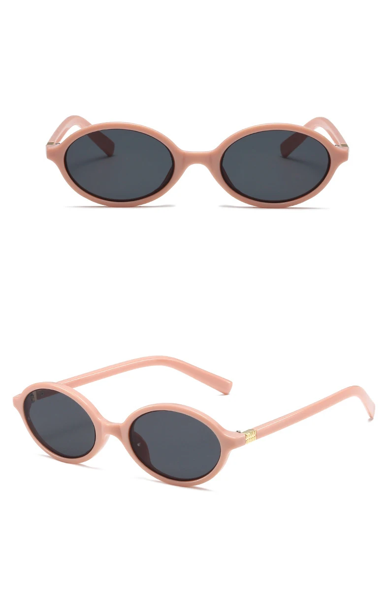 Niedliche ovale Sonnenbrille für Damen, trendige Sonnenbrille mit kleinem Rahmen, klassische Farbtöne, Luxus-Markendesign, Hipster, sexy Brillen – Detail 11