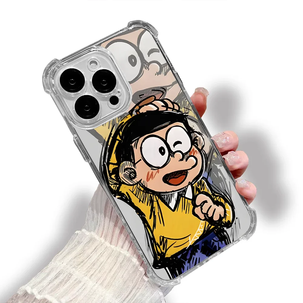 Nobis لينة سيليكون الحالات الهاتف آيفون 16 15 14 13 12 11 X XR XS 6 7 8 Plus Pro Max iPhone13 Mini ProMax Fundas N-nobitas