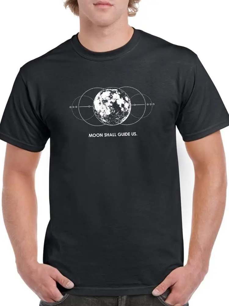 Moon Shall Guide Us T-shirt Men's -SmartPrintsInk Designs Black