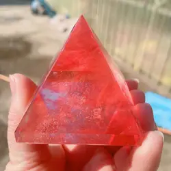 High quality red melt stone reiki brings good luck melt Pyramid chakra Pyramid Reiki healing yoga meditation