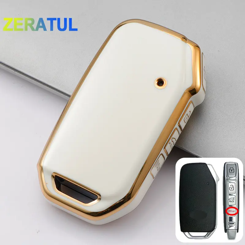 For Kia Sportage 2023 Kia Ray Sorento Soul Telluride Cerato 2020 K5 K8 2022 4Buttons TPU Car Key Case Cover Shell Fob Holder