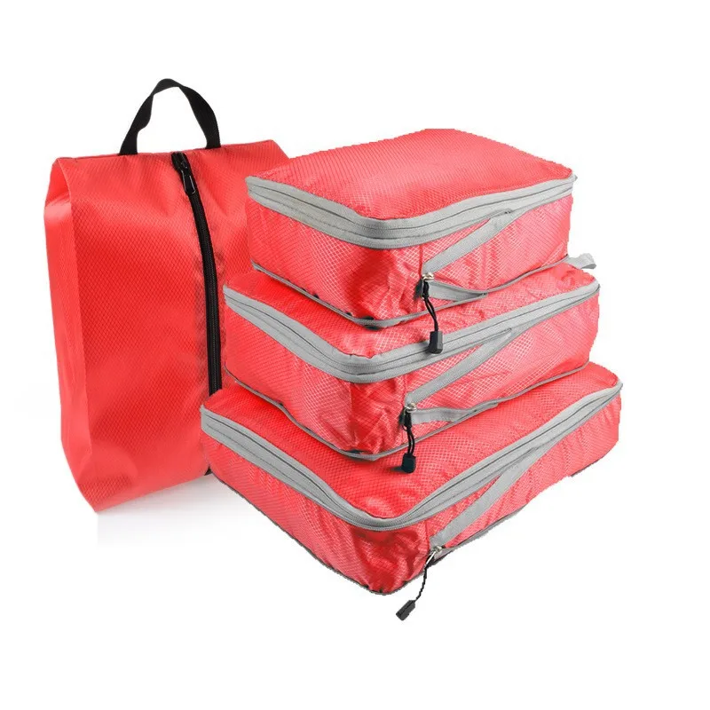 Borsa Organizer da viaggio cubi da imballaggio comprimibili borsa portatile in Nylon borsa per bagagli borsa per scarpe impermeabile pieghevole