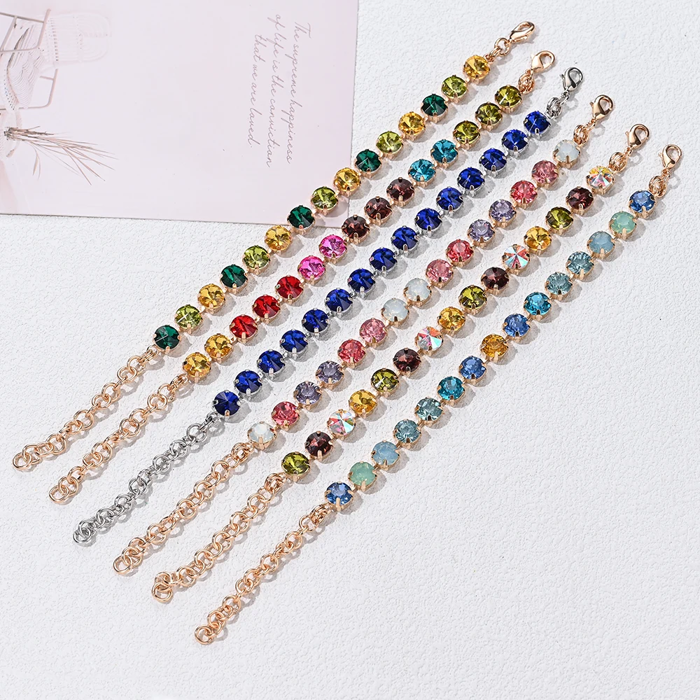 Luxury Rhinestone Bracelet for Women Trendy Vintage Bangles Party Festival  Wedding Daily Jewelry Accessories Best Gifts