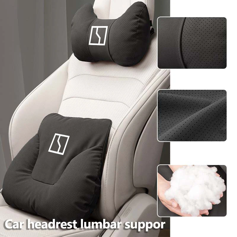 

Car Seat Leather Protector Headrest Lumbar Support Cushion For Zeekr 001 009 2022 2023 2024 X EV 2021-2023 Krypton