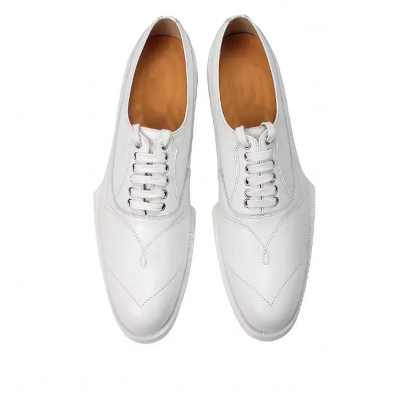 

Handmade White Black Oxfords Shoes Men Customizable Elegant Leather Wedding Dress Shoe Men's Footwear Classic Style