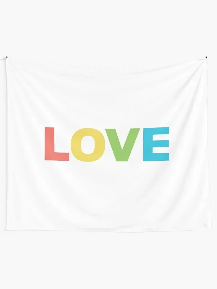 trendy romantic love inscription. valentine's day colourful lettering Tapestry For Bedroom Room Decore Aesthetic Tapestry