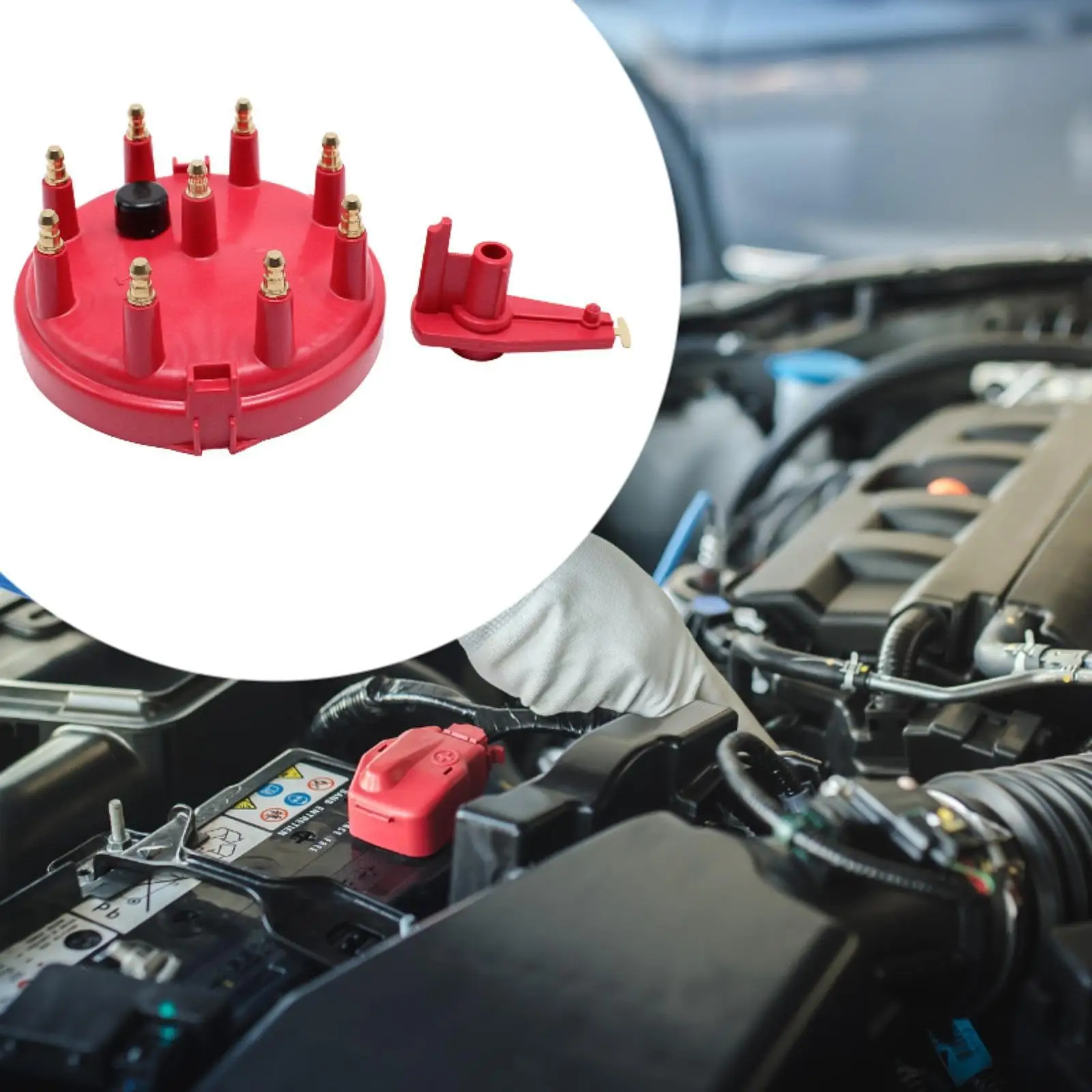 Ignition Distributor Cap Rotor Kit E5Te-12200-Aa 12329676 DR374B For E25-image