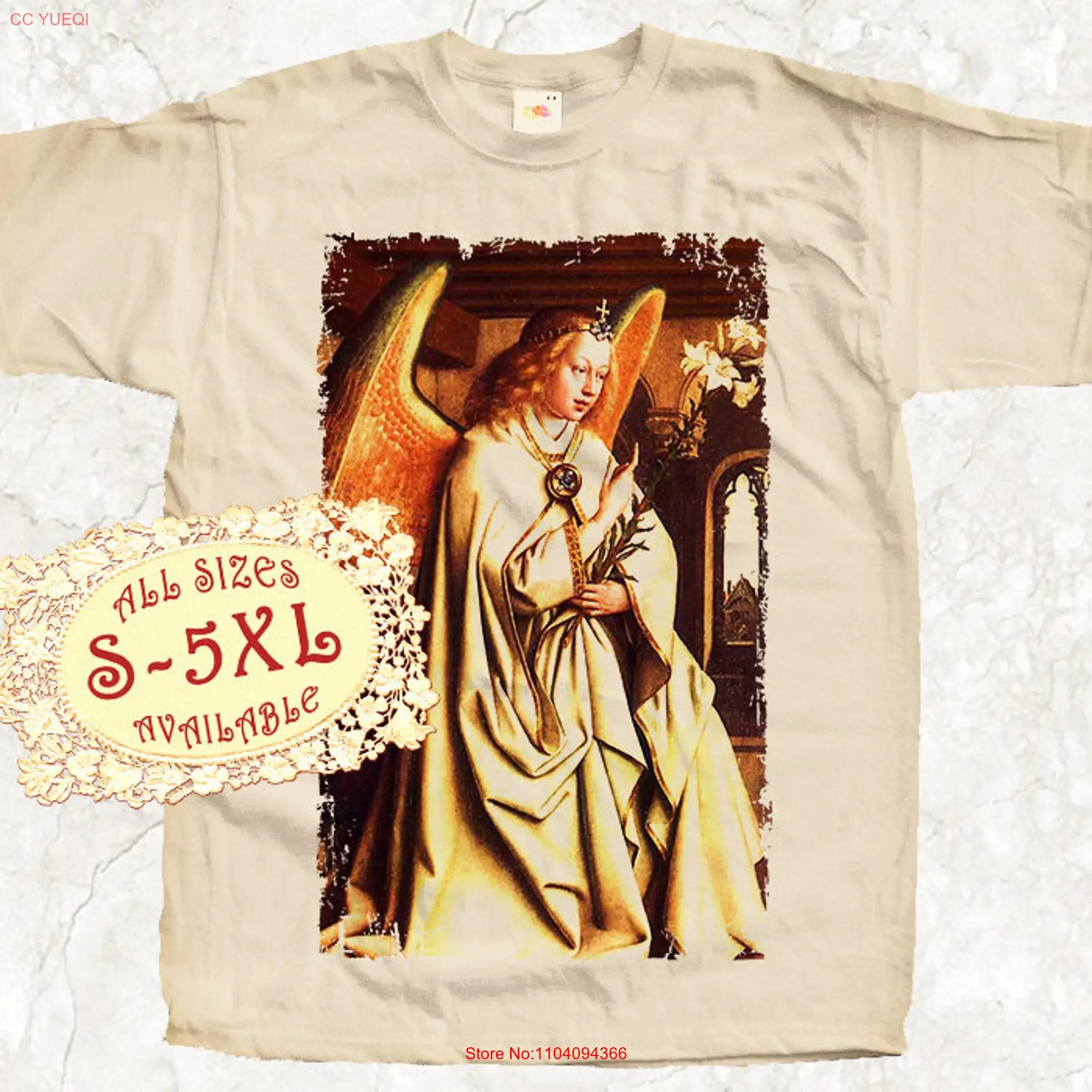 Saint Gabriel V5 Catolic T SHIRT All sizes S 5XL Religious Christian Catholic TEE Natural long or short sleeves