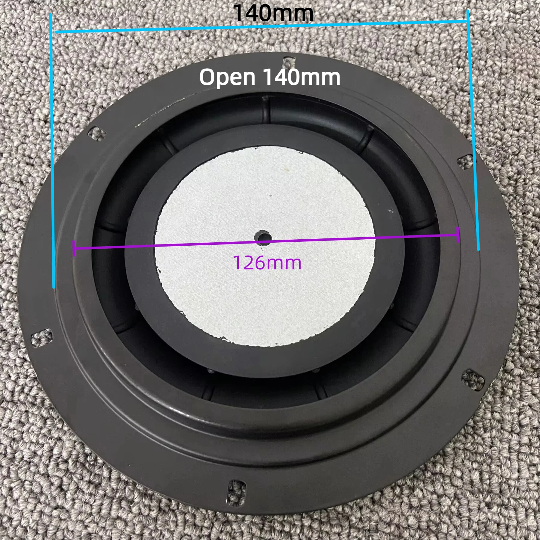 GHXAMP 6,5-calowa okrągła membrana basowa 165 mm ze wspornikiem montażowym Radiator pasywny Wzmacniacz basów 2 szt. — zdjęcie produktu 4