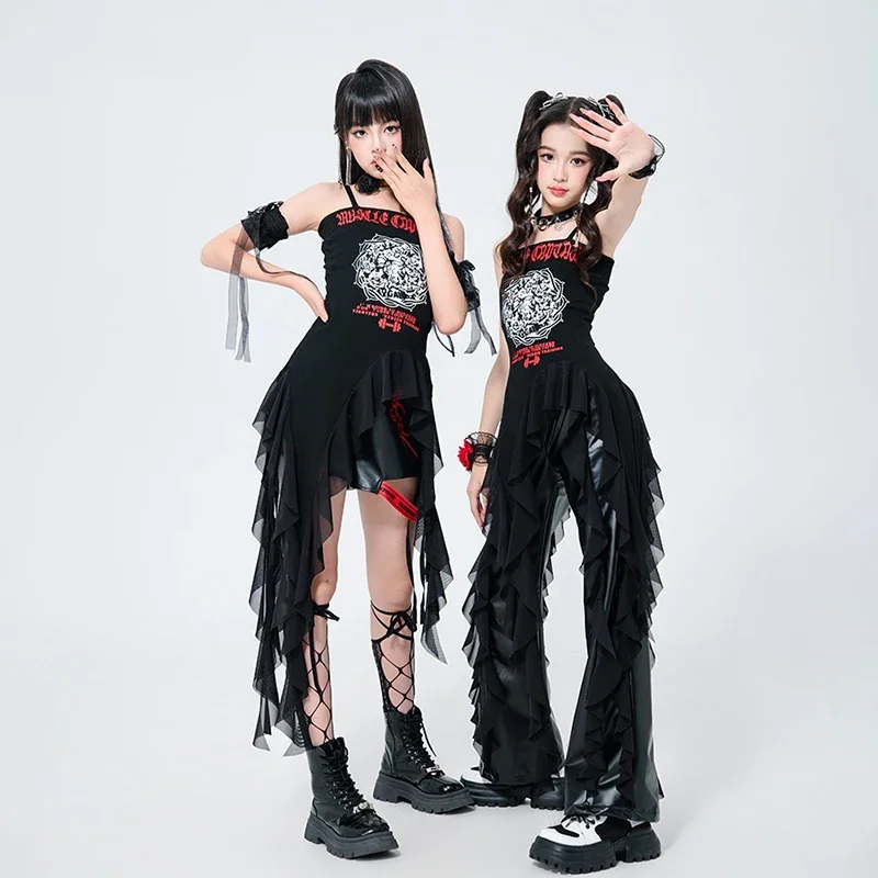 الهيب هوب K-pop ملابس الرقص للفتيات الأطفال الشارع الرقص الزي الاطفال الشارع الشهير ازياء فتاة مجموعة الجاز الملابس مجموعات XH2726