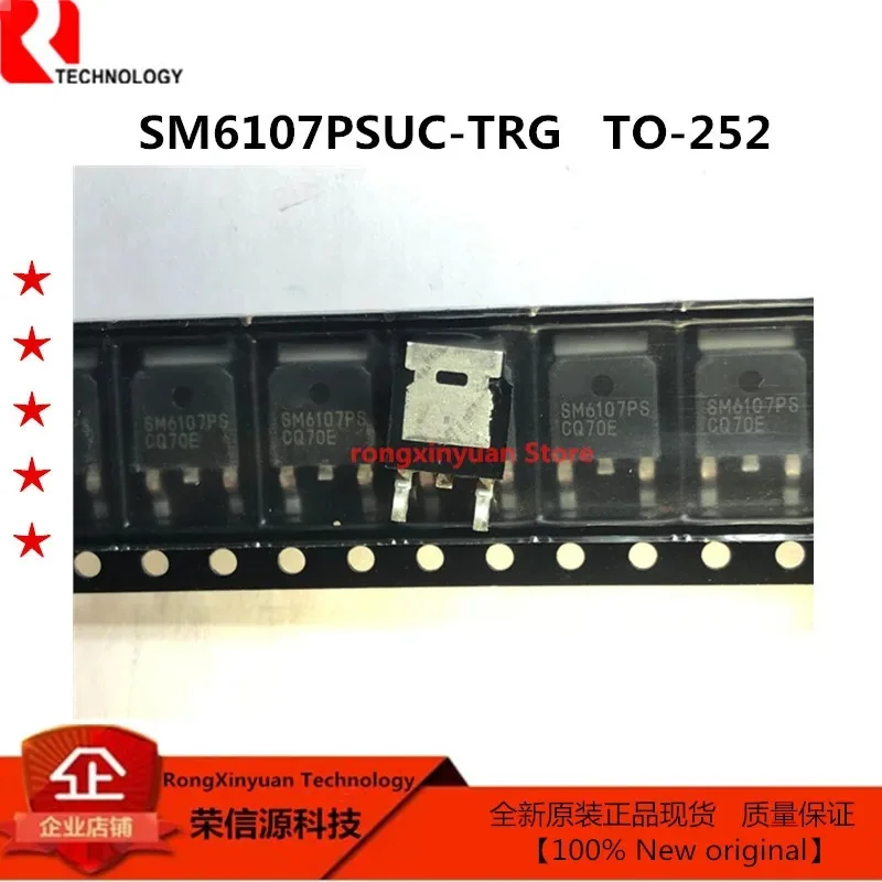 10Pcs/lot  SM6107PSUC-TRG SM6107PSUC  SM6107PS  SM6107 TO-252  -60V/-26A  P-Channel Enhancement Mode MOSFET  100% New original