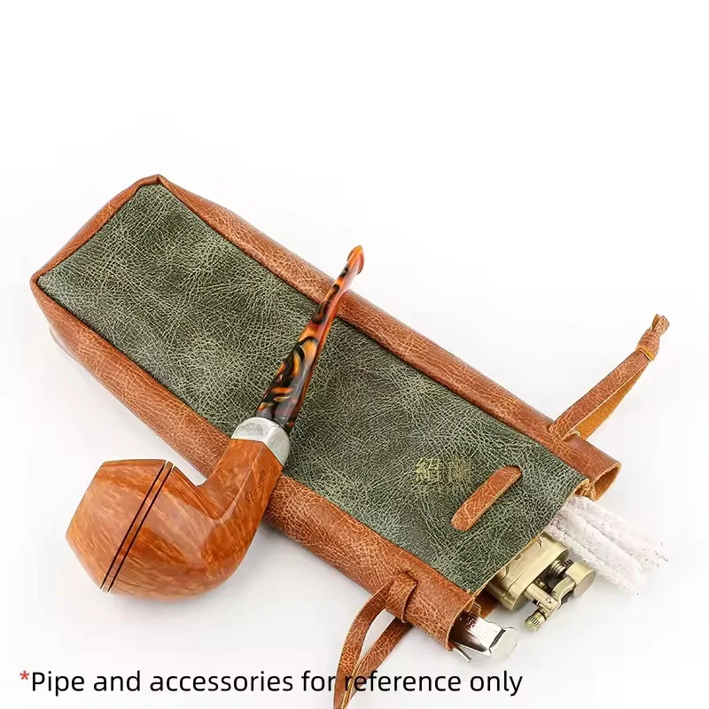 Premium Smoking Accessory Durable Pipe Carry Case Plush Leather Pipe-Specific Bundle Pocket Portable Storage for Tobacco Pipe