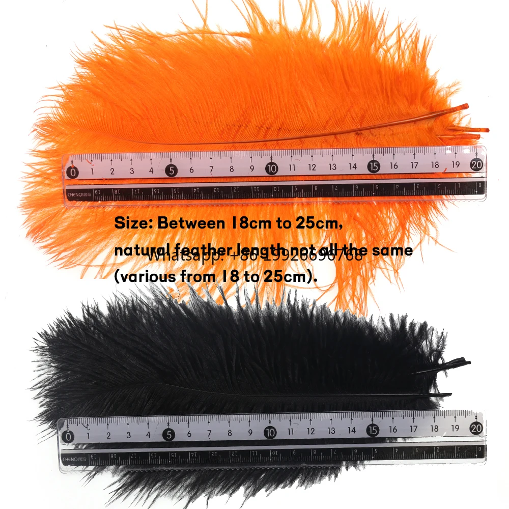 

18-25cm Fly Tying Ostrich Feathers for Streamer Nymph Indicator Ostrich Herl Plume Fluffy Body Tying Materials factory