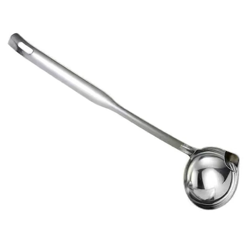 Oil Filter Spoon Stainless Steel Oil Separating Ladle Food Skimmer Strainer Spoon for Soup Hot Pot view 3