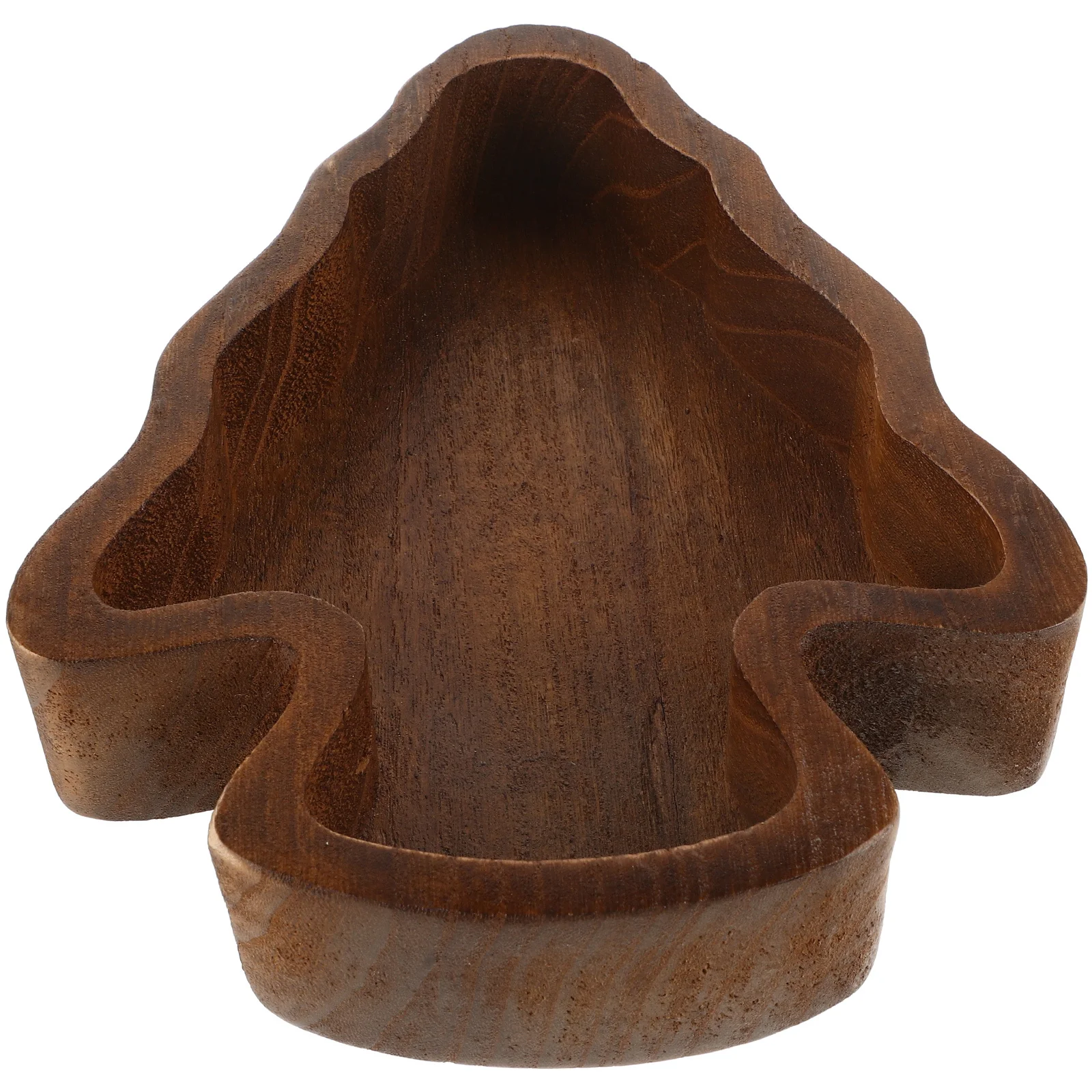 

Christmas Tree Fruit Bowl Wooden Snack Tray Dessert Plate Dry Fruit Holder Christmas Party Serving Platter Wooden Plate