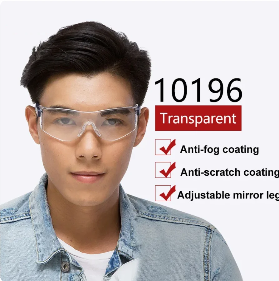 Safety Glasses Goggles 3M10196 Anti-Wind, Anti-Sand Anti-Fog Anti-Impact Riding, Anti-Droplet Labor Protective Glasses