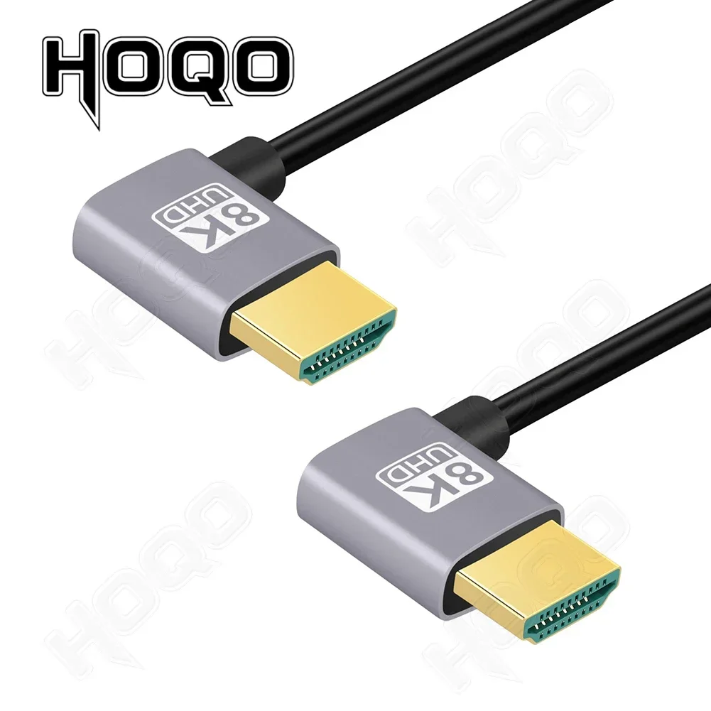 Ultra Slim 8K HDMI 2.1v Cable 90 Degree angle 60Hz 48Gbps eARC ARC HDCP Ultra High Speed HDR for HD TV Laptop Projector PS4/5