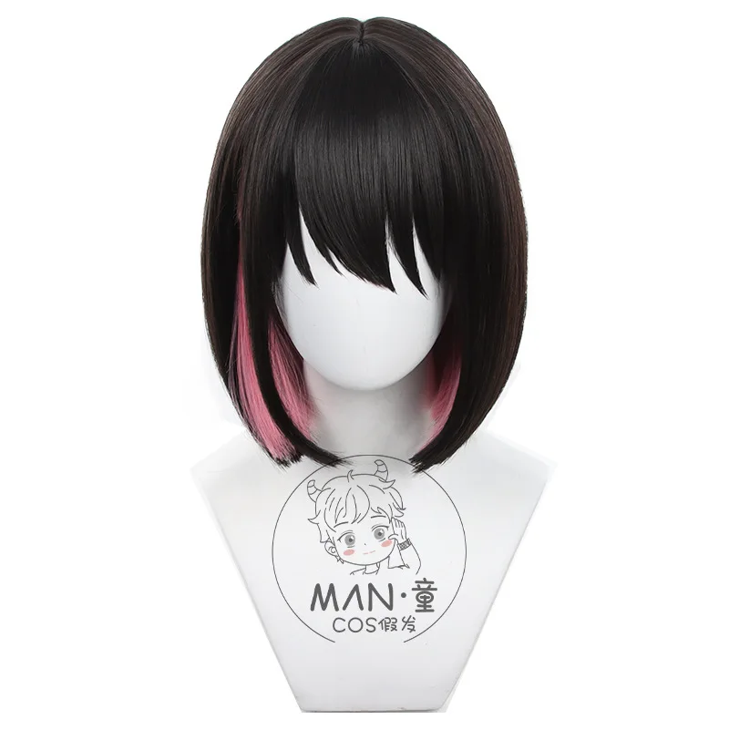 Peluca de Cosplay de Zenless Zone Zero Ellen Joe para hombres y mujeres, horquilla de pelo sintético resistente, traje de Halloween, utilería de Roleplay, 33cm