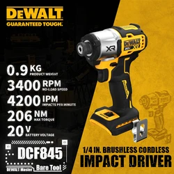 DEWALT DCF845 Brushless Cordless 3-Speed Impact 1/4 in. Driver 20V Lithium Power Tools 206NM