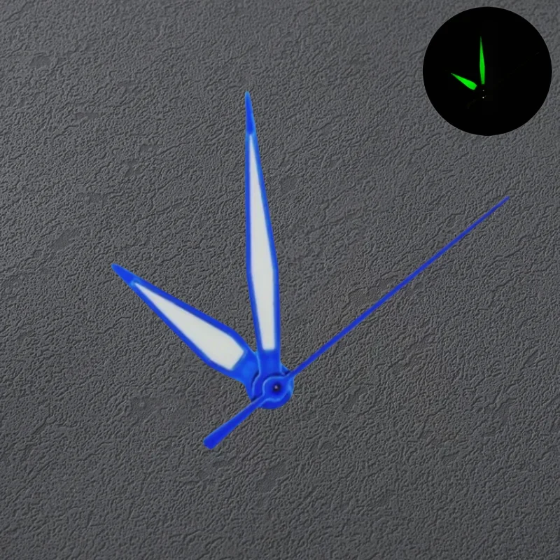 Parilk Blauw Zilver Heldere Pilot Horloge Wijzers Groene Lichtgevende Horloge Hand voor IW Sek NH35 NH70 NH36 Automatisch Mechanisch Uurwerk