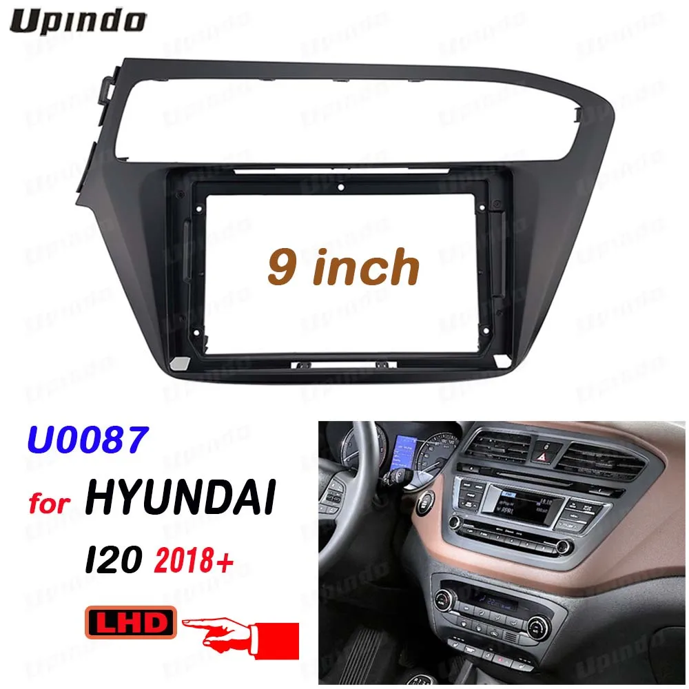 

Car Accessories 2 Din 9 Inch Android Radio GPS Fascia Panel Audio Video Frame Dash Board Mount Kit for Hyundai I20 2018