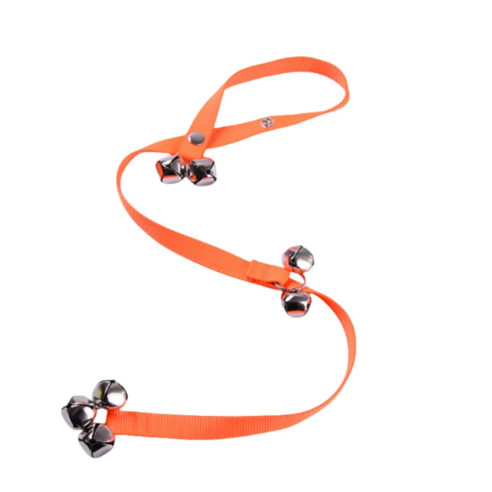 7 Bell 7pcs Bells Pet Door Bell Rope Adjustable Length Light Weight Dog Bell Leash Smooth Surface Woven Strap Cat Bell Strap