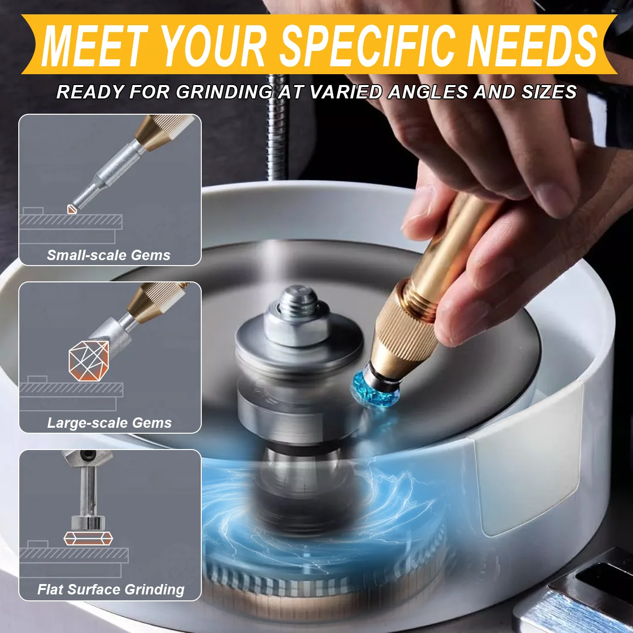 TOKTOS آلة الأوجه بالأحجار الكريمة 180 واط عالية السرعة 2980 دورة في الدقيقة اليشم طحن تلميع الصخور الملمع لصنع المجوهرات