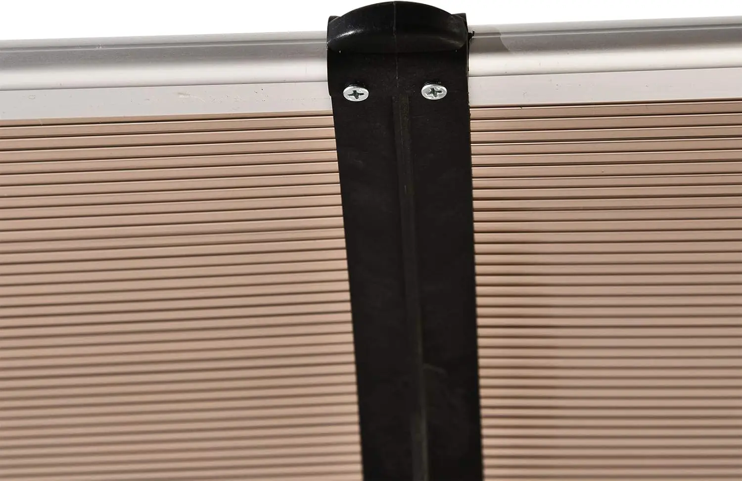 مظلة نافذة معززة من البولي كربونات مطورة للأماكن الخارجية ، الباب الأمامي ، غطاء الفناء ، مظلة الحديقة ، مجسم الشمس ، بني غامق #3