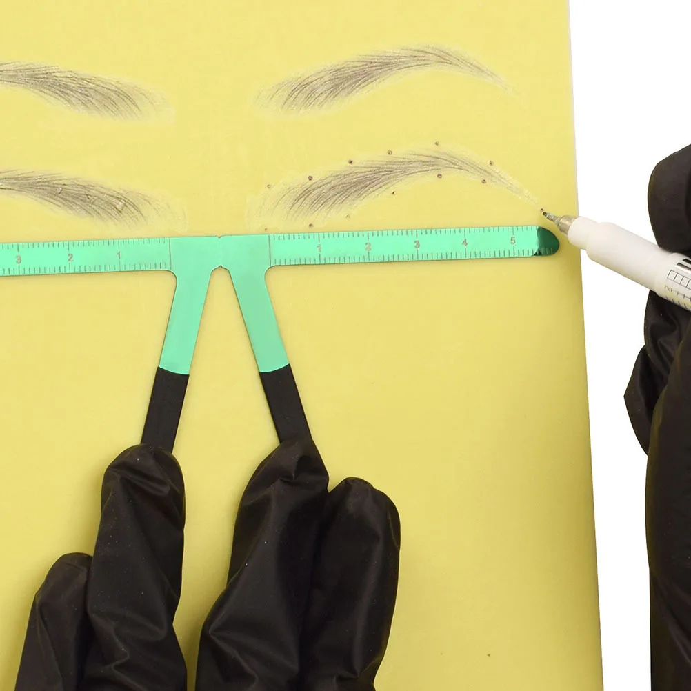 1 قطعة جسر الأنف تحديد المواقع حاكم الفولاذ المقاوم للصدأ الحاجب أداة قياس مثلث المشكل لمجموعة التصميم الدقة