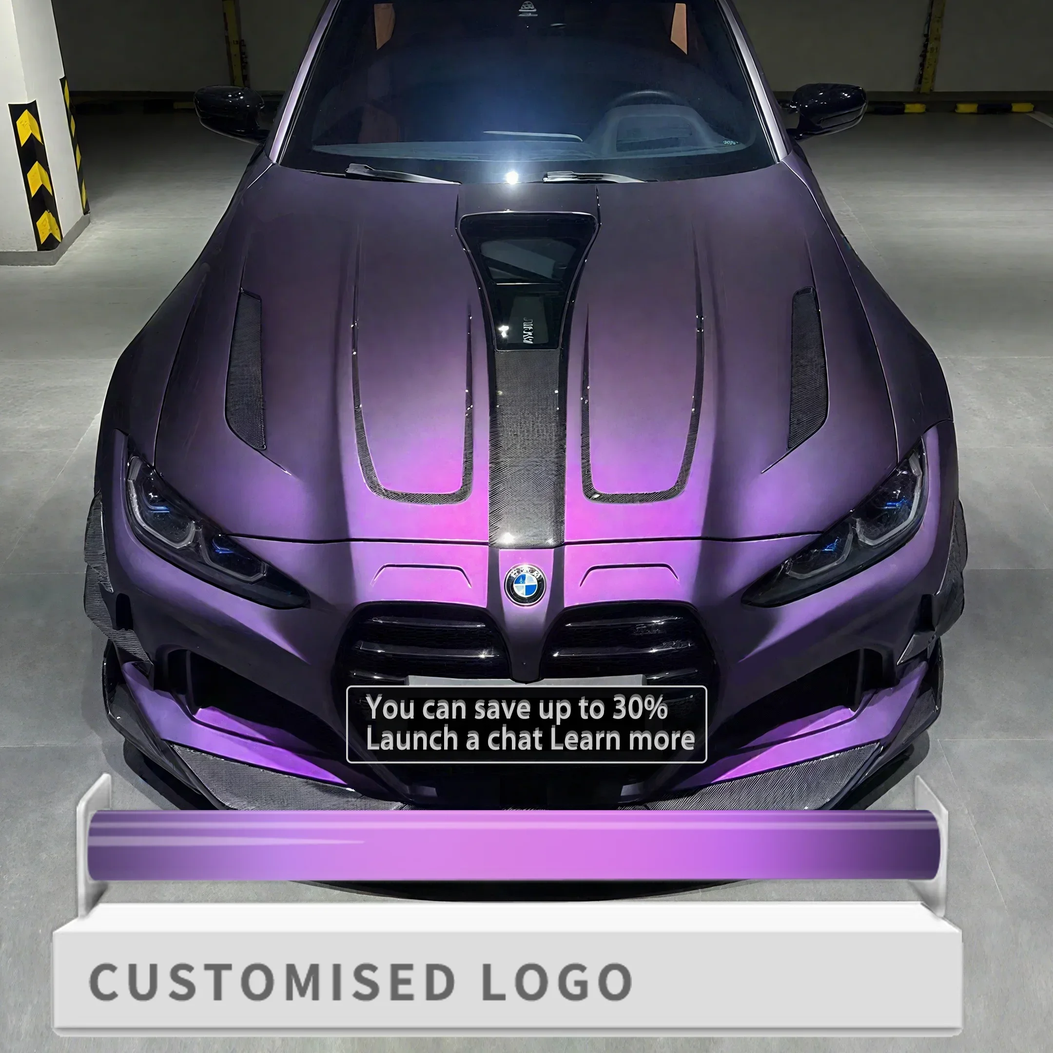 

2025 High Quality Dark Night Purple PPFTPU Car Paint Protection Film 30% Money Saving Metallic Chameleon Vinyl Wrap for Body TPU