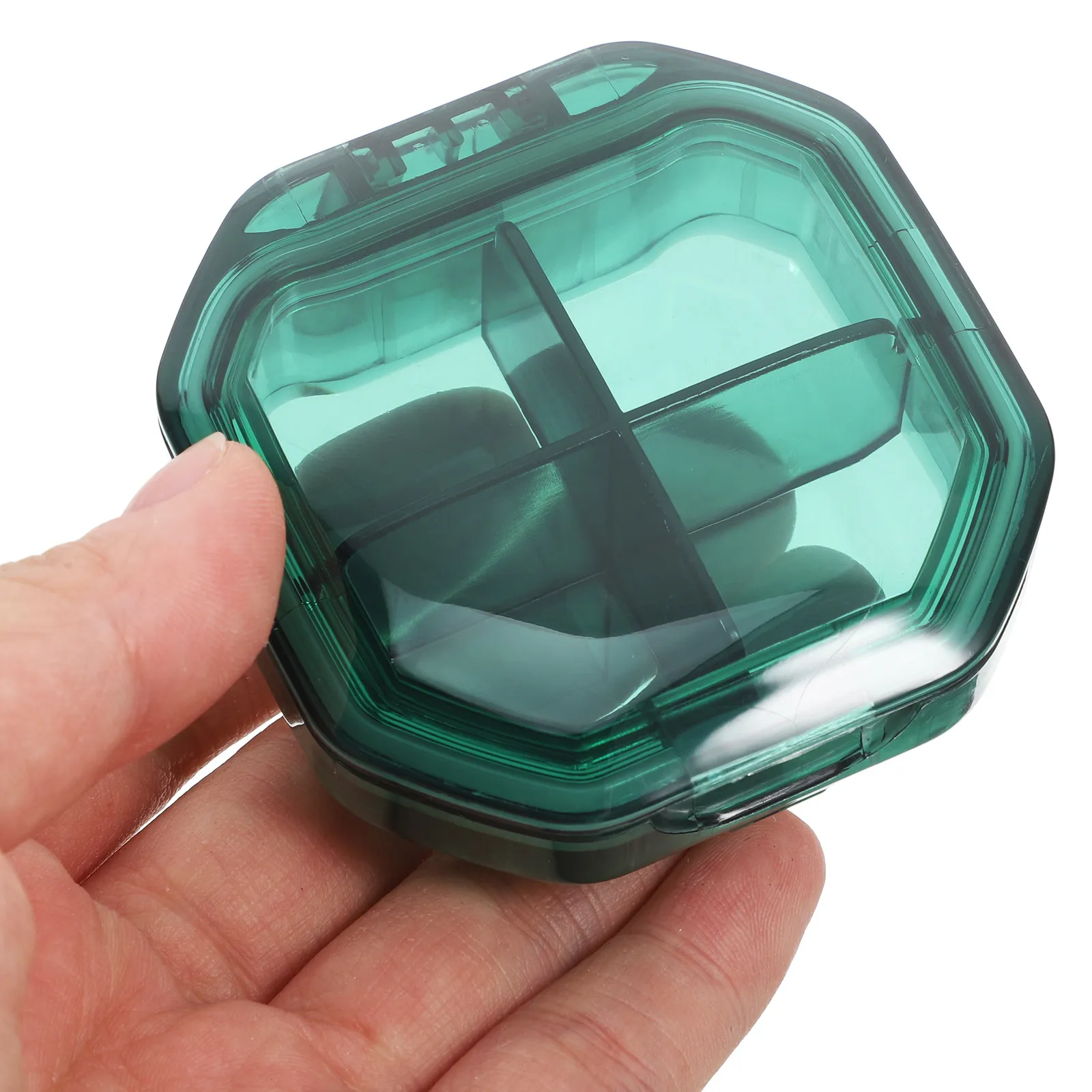 Medicine Reminder Metal Pill Organize Medication Organizer Mini Case Cute Travel Container