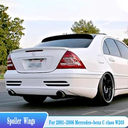 For 2001-2006 Mercedes-benz C class W203 Rear Trunk Lip Spoiler Rear window Roof Spoiler ABS Plastic Tuning Body Kit Accessories