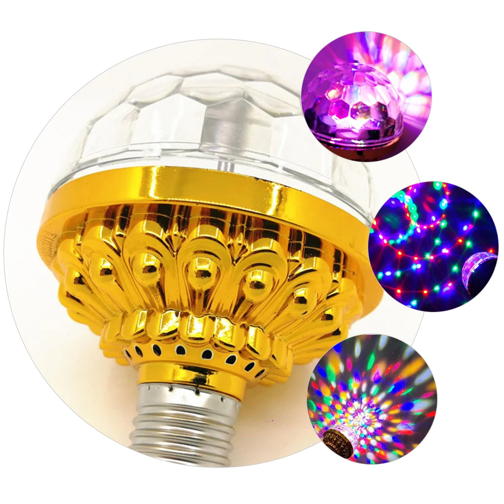 1pc led humor bola luz criativa colorida lâmpada decorativa para festa palco barra dourada rotativa luz da noite presente ideia