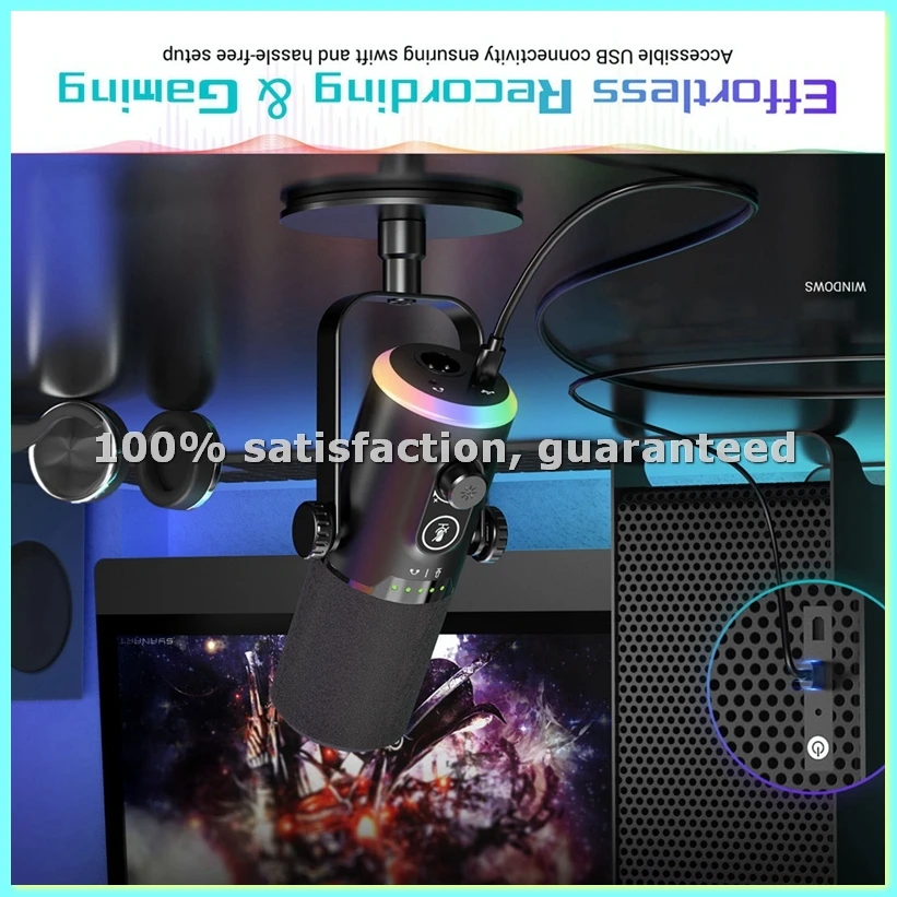 

Компьютерный микрофон RGB Dynamic Mai с двойным интерфейсом XLR/USB для записи игр и прямых трансляций LIVE-ABFT