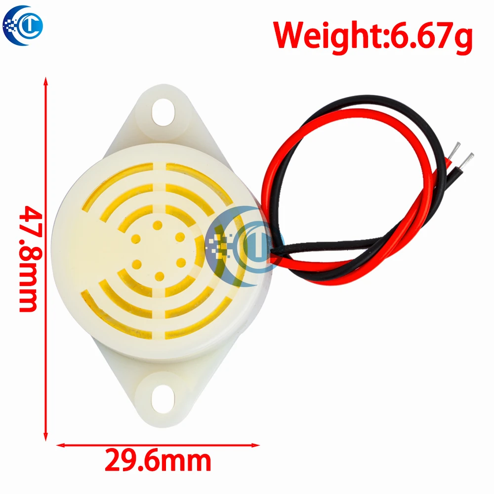 1PCS  95DB Alarm High-decibel 3-24V 12V Electronic Buzzer Beep Alarm Continuous Beep for Arduino SFM-27 HYT-3015