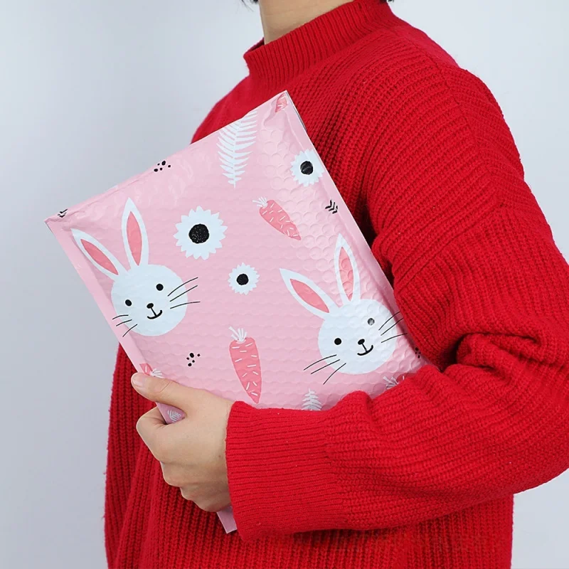 

10PCS Cute Cartoon Bunny Express Bubble Bag Thickened Packaging Bag Packing Bag Mini Truck Self-Adhesive Envelope Bag
