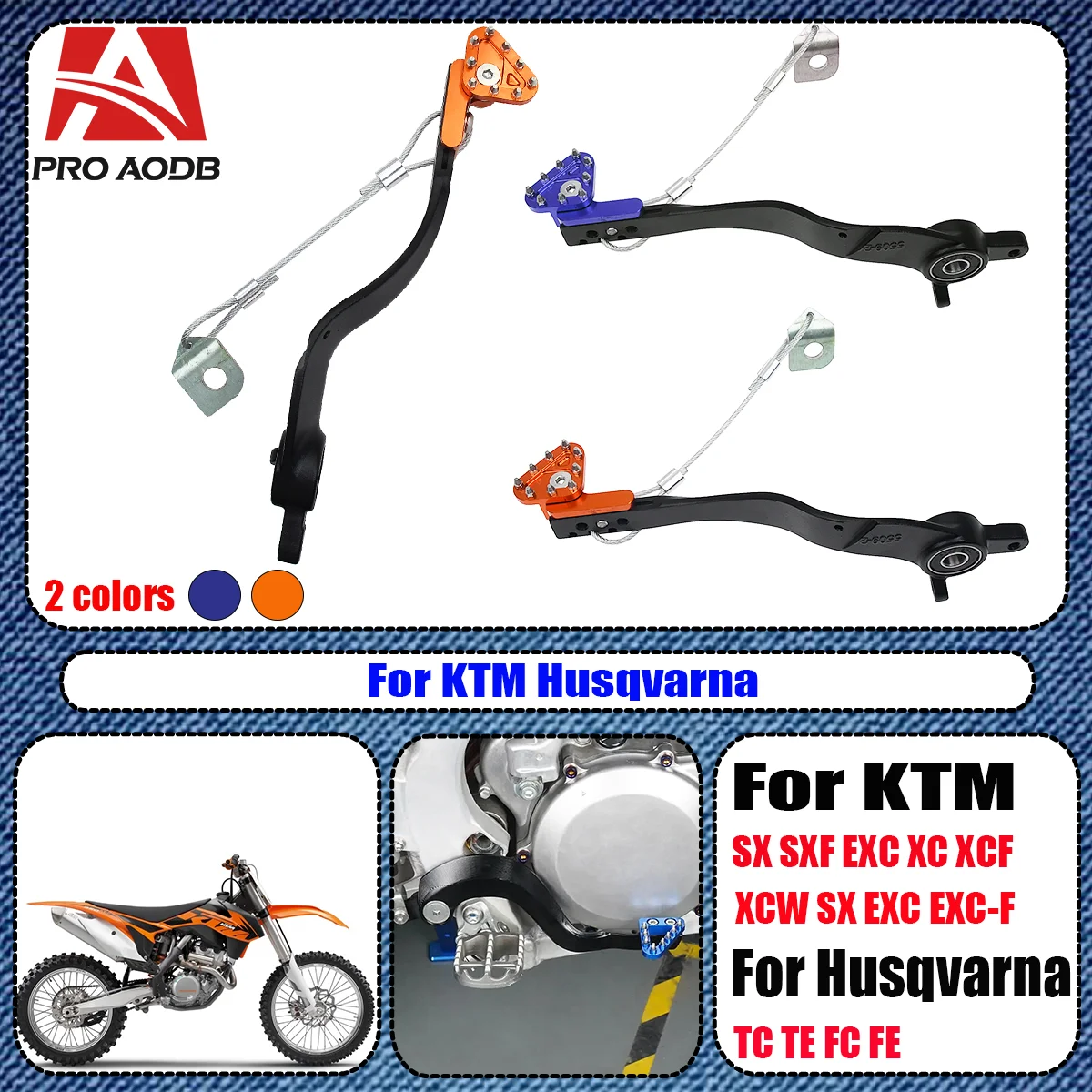 

For Husqvarna TC TE FC FE For KTM SX SXF EXC EXC-F XC XCF XCW XCF-W Motocross CNC Brake Pedal Arm Foot brake lever Brake