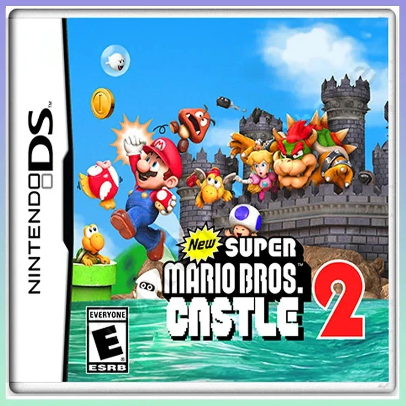 

New Super Mario Bros Castle 2 NDS/DS/3DS Game Card Boxed in American English Game Cartridge Children's Toy Gifts