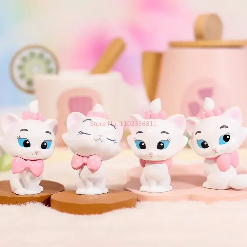 Hot Anime Disney Marie Cat Mini Figure The-Aristocats Cute Modle Toy Anime Cartoon Doll Car Dsek Decor Collection Toy Kids Gift